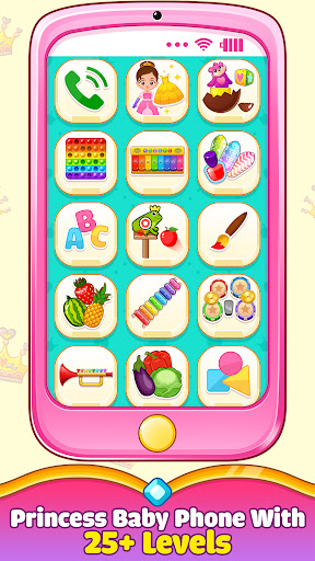 Captura de Tela do Princess Baby Phone Game 1