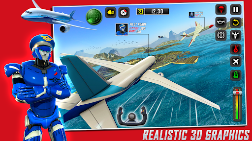 Robot Pilot Airplane Game Screenshot 5