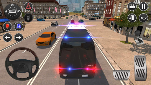 American Police Van Driving Captura de Tela 1