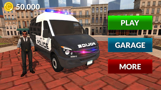 American Police Van Driving Captura de Tela 4