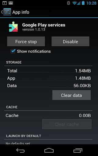 Google Play Services Screenshot 2