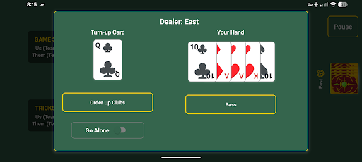 Just Euchre: Offline Card Game Screenshot 3