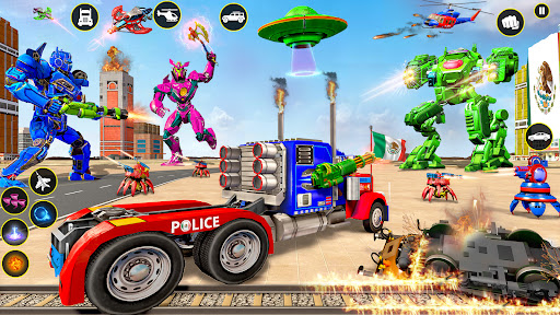 Police Robot Car Games Screenshot 2