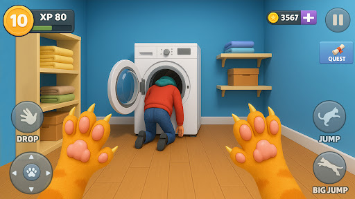 Kitty vs Granny House Chaos Screenshot 3