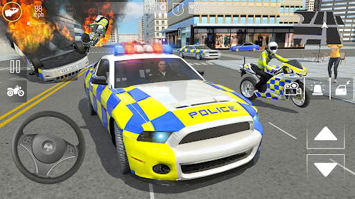 Police Car Driving Motorbike Screenshot 1