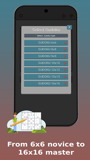 Sudoku Palextart 12x12, 16x16 Screenshot 3