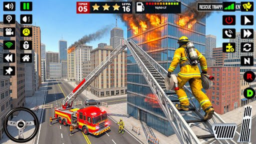 Fire Engine Rescue Sim Games スクリーンショット 2