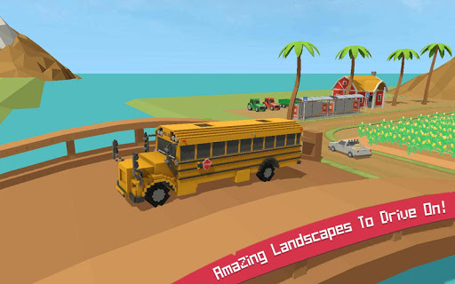 School Bus Game Blocky World スクリーンショット 3