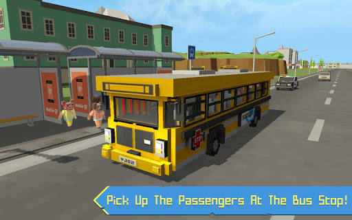 School Bus Game Blocky World スクリーンショット 4