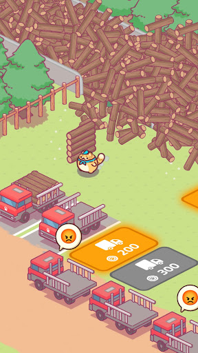 Lumbercat: Juego Idle Tycoon Screenshot 1