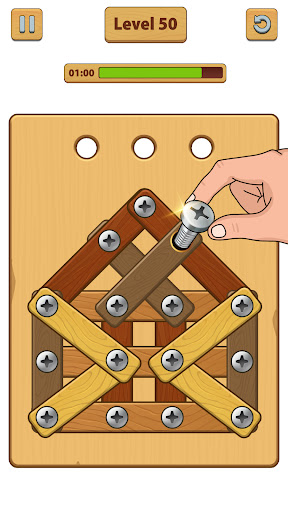 Nuts Bolts ASMR - Wood Nuts Screenshot 1