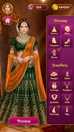 Indian Wedding Girl Dress Up Screenshot 2