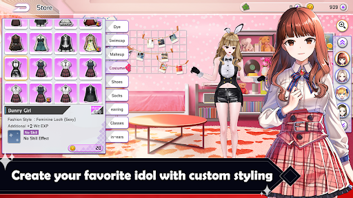 KPop Rainhas Ídolos! Sistema de formação de gestão diverso e avançado! Screenshot 3
